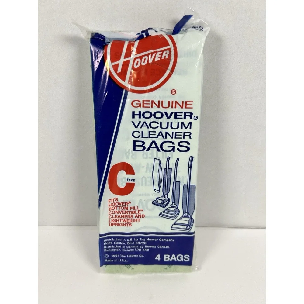 Hoover Type C Vacuum Cleaner Bags Bottom Fill Convertible 3 bags